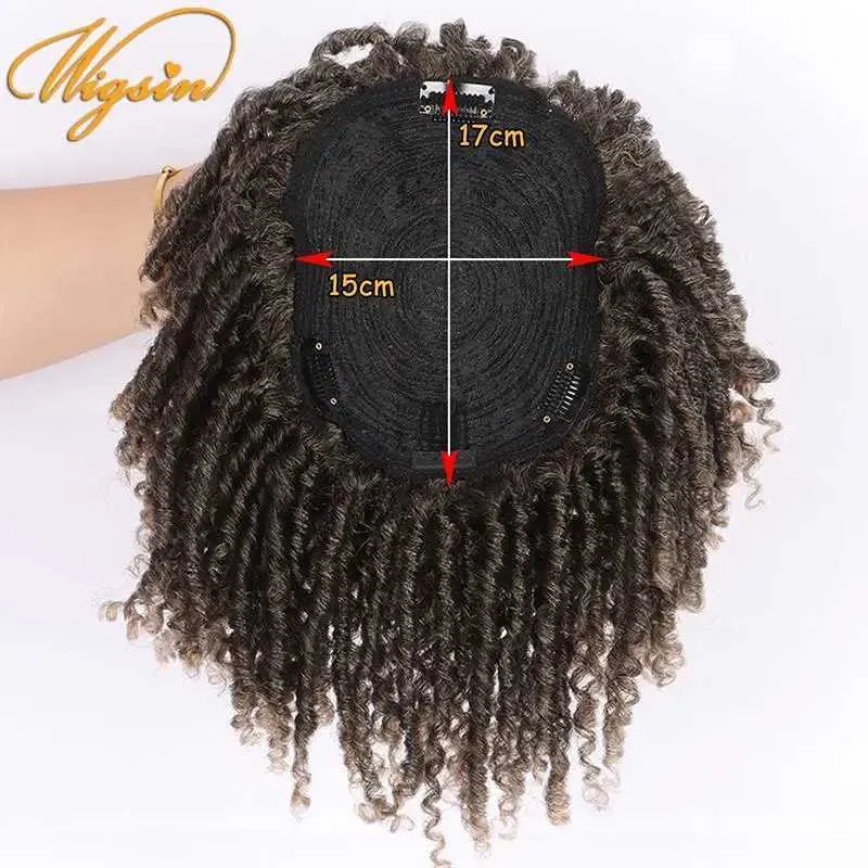 الباروكات الاصطناعية cosplay wigs wigsin 6inch men synthetic men dreadlocks toupee half clip topper crochet rids women wig 240328 240327