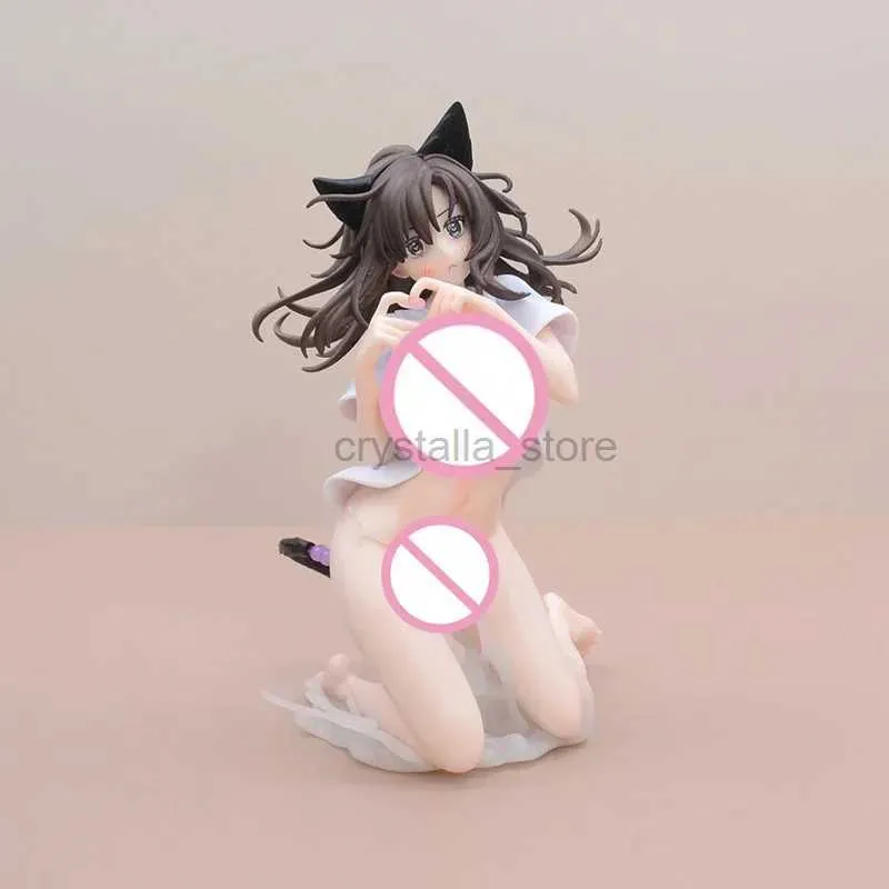 Manga Urocze kocie uszy pikna dziewczyna klczca pozycja Model lalki figurki Anime zestawy garaowe PVC zabawki dla dzieci statua obudowa komputera dekoracja 240319