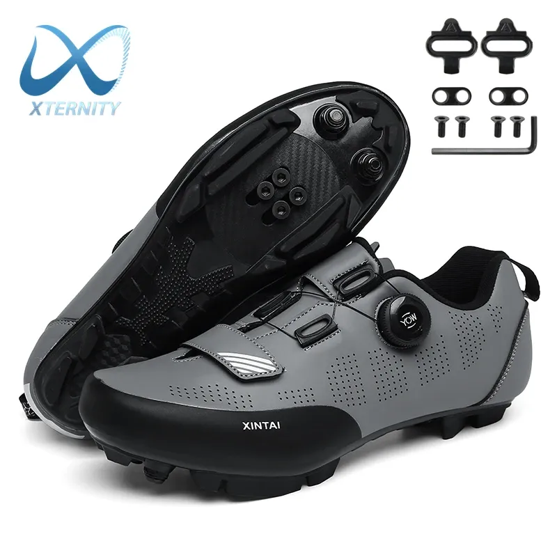 Footwear Lightweight Breathable Cycling Shoes MTB Cleat Flat Shoes SelfLocking Mountain Bicycle Sneakers Men SPD Racing Road Bike Shoes