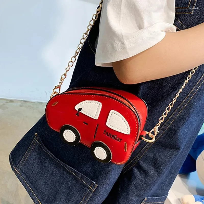 Bolsa meninas mini sacos de ombro carro dos desenhos animados crossbody pequeno presente armazenamento bolsas femininas