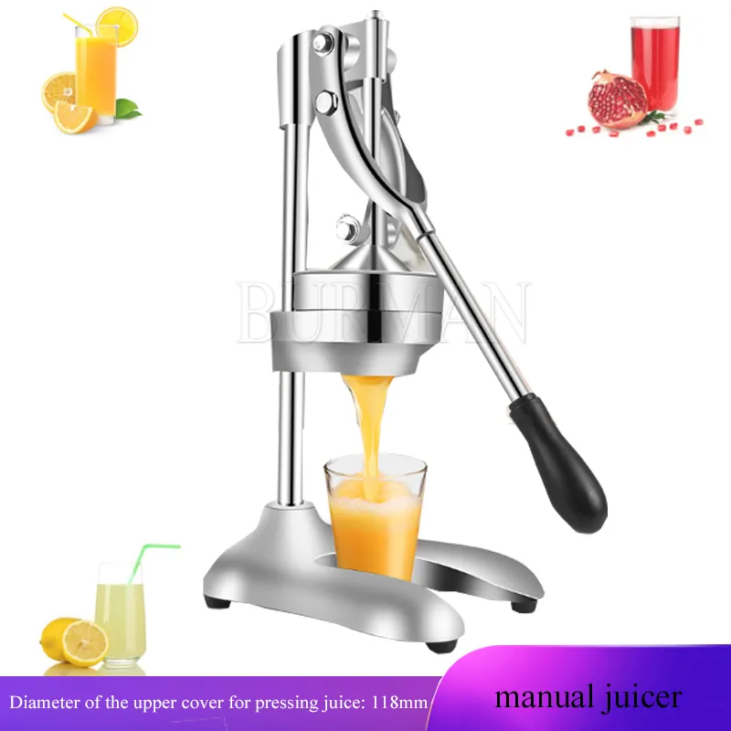 Handpress Juicer Machine Professional Citrus Juicer Handpress Citrus Squeezer Machine Rostfritt stål Lemon Juicer