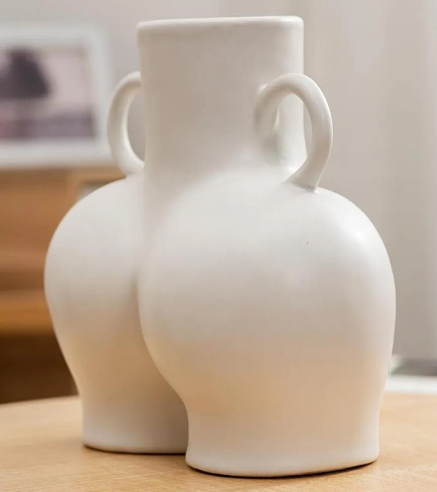 新しいファッションクリエイティブノルディックセラミックシミュレーションボディアートドライフラワープラントアレンジメント花瓶の装飾ホームデコラット装飾品581 2792820