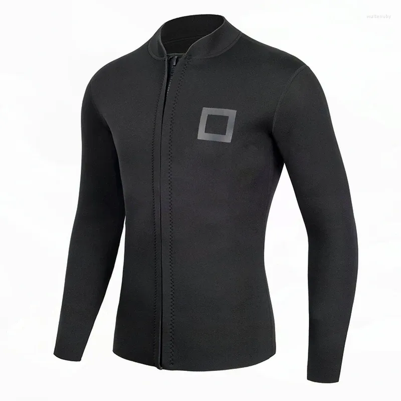 Kvinnors badkläder Mens Wetsuit Top Jacket - 3mm Neoprene Long Sleeve For Warmth Comfort - Surfing Snorkling Swimming Diving Suit