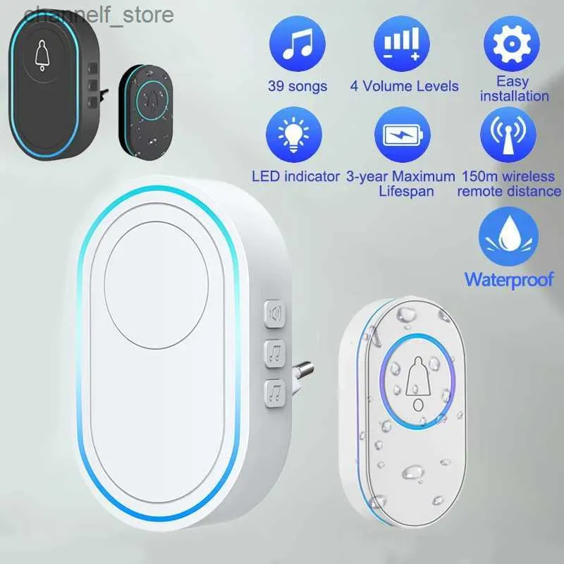 SmartWireless 10 In 1 Doorbell Wireless, Waterproof, Remote Control
