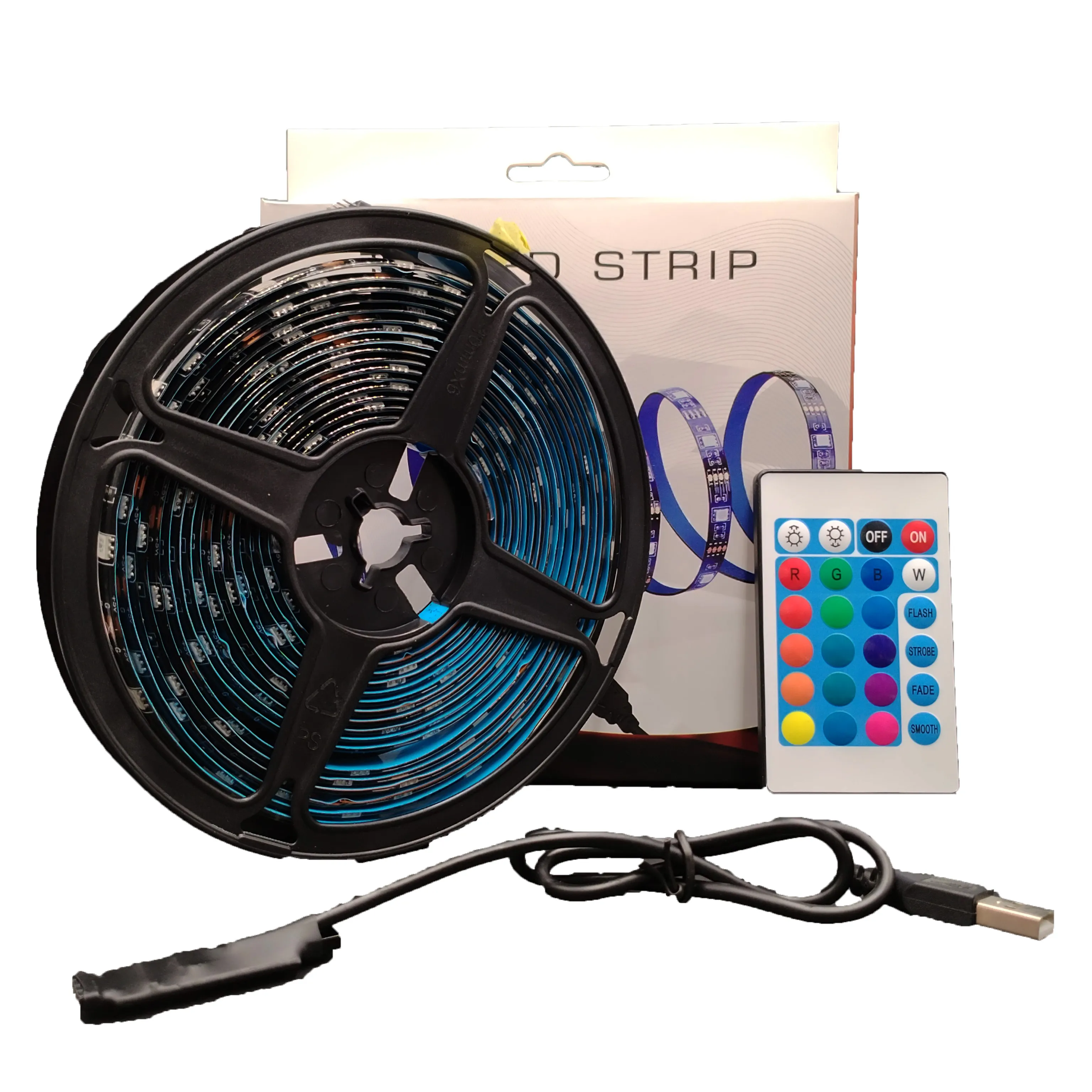 SMD5050 5M USB étanche RGB LED bande lumineuse TV écran de bureau rétro-éclairage changement de couleur chambre décoration DC5V lampe à LED bricolage éclairage