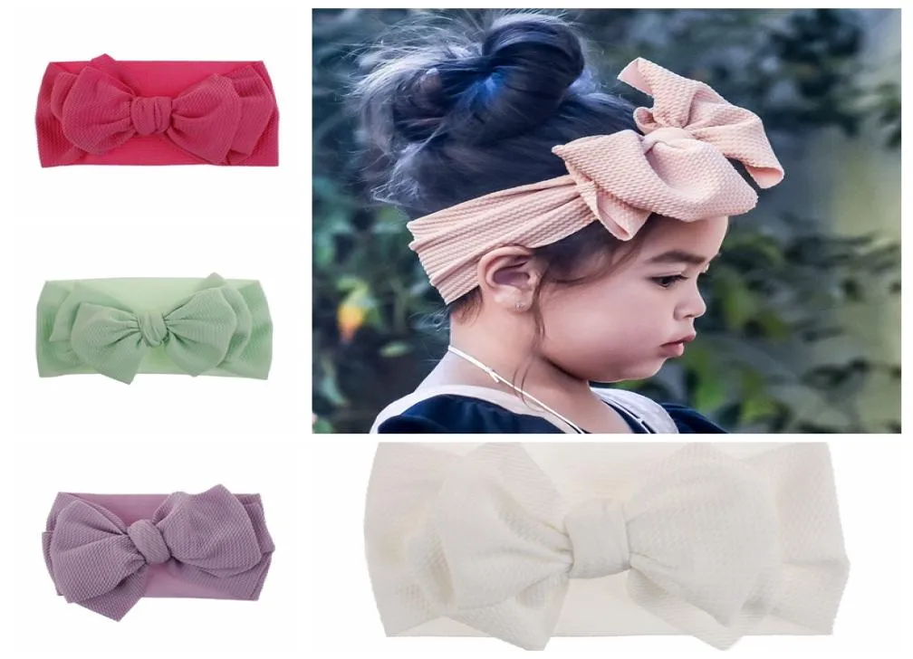 Big bow baby girls headband children take poes hair accessory kids lovely hairband 10 colors offer choose6814959