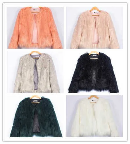 Pele feminina pele sintética novo outono e inverno casaco de pele feminino manga longa casaco de lã flutuante