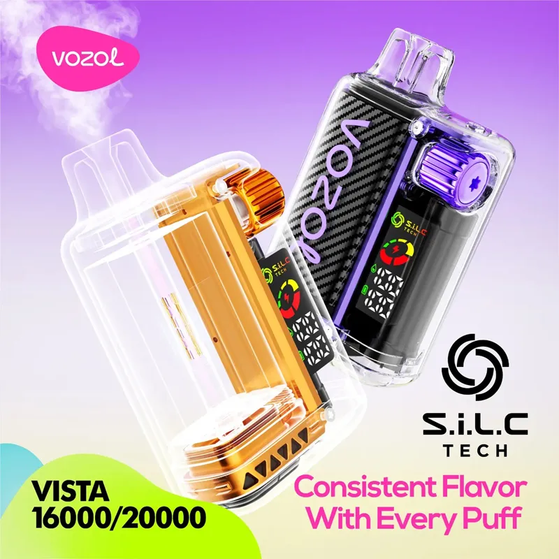 卸売使い捨てE Vape Vozol Vista 20000 Puffs Mini Ecigs Mod Barデュアルメッシュコイル6レベルのワット数コントロールスマートスクリーンディスプレイ充電式2％5％ニコチン