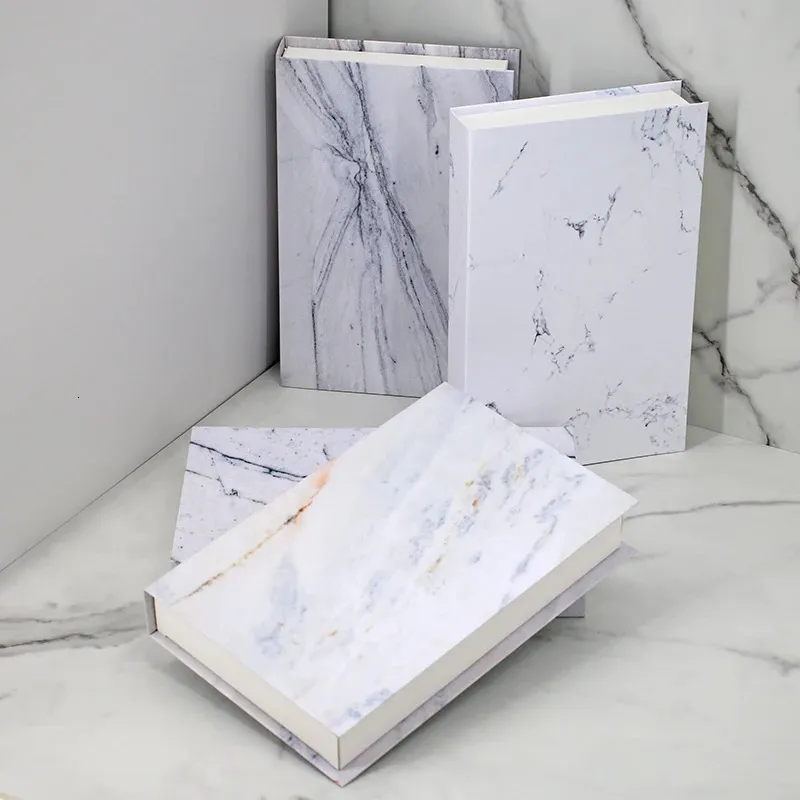 Marbled Decoration Fake Books Modern Living Room Simple Props Store Simulation Book Desktop Ornaments 240308