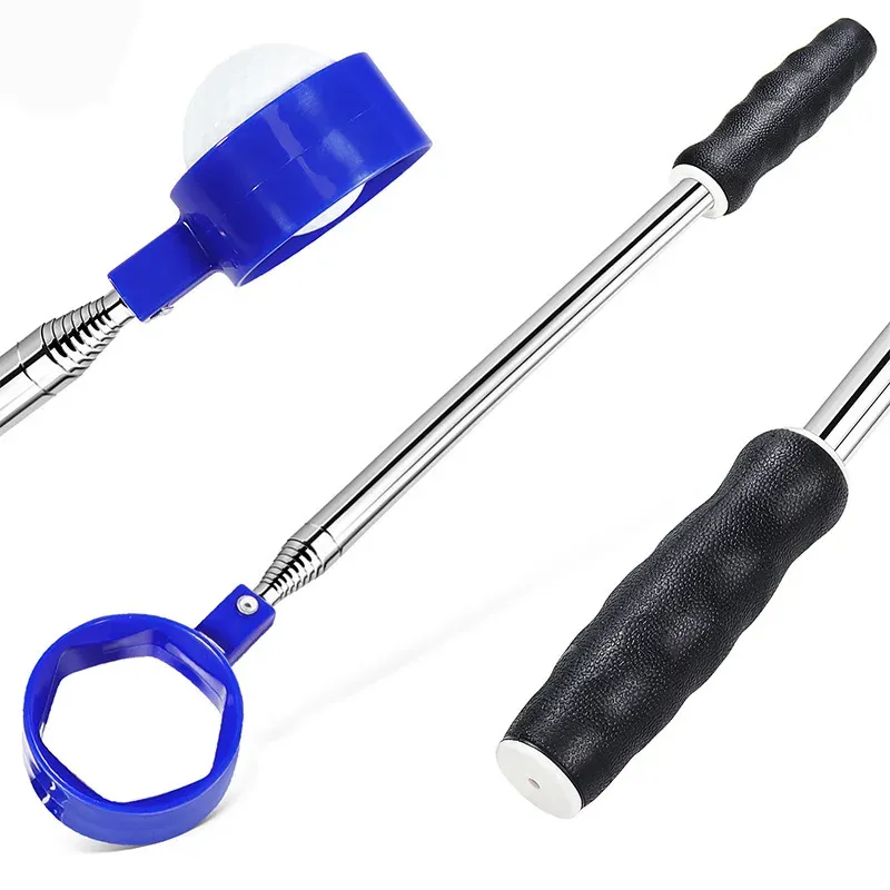 AIDS 9ft /6ftFactory Supply Hexagon Head Golf Ball Retriever Golf Ball Pick Up Grabber Ball Picker Ny designhandtag Hög kvalitet