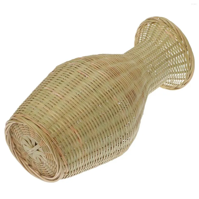 Vasos vasos internos vaso de bambu vaso de bambu Flowerpot natural cesto de recipiente decorativo de recipiente decorativo