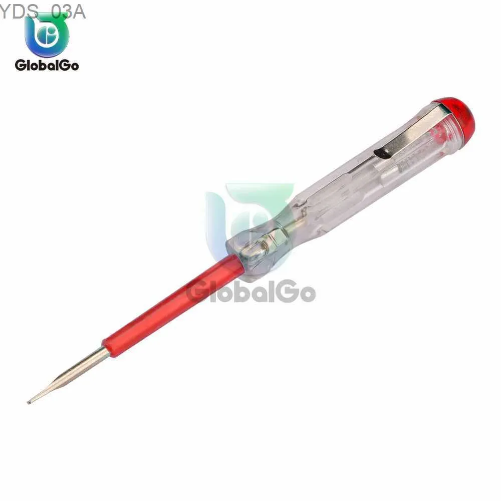 Current Meters AC 100-500V Pocket Pen Sensor Voltage Detector Tester Screwdriver Clip Test Pencil Multifunctional Flat Screwdriver Test Pen 240320