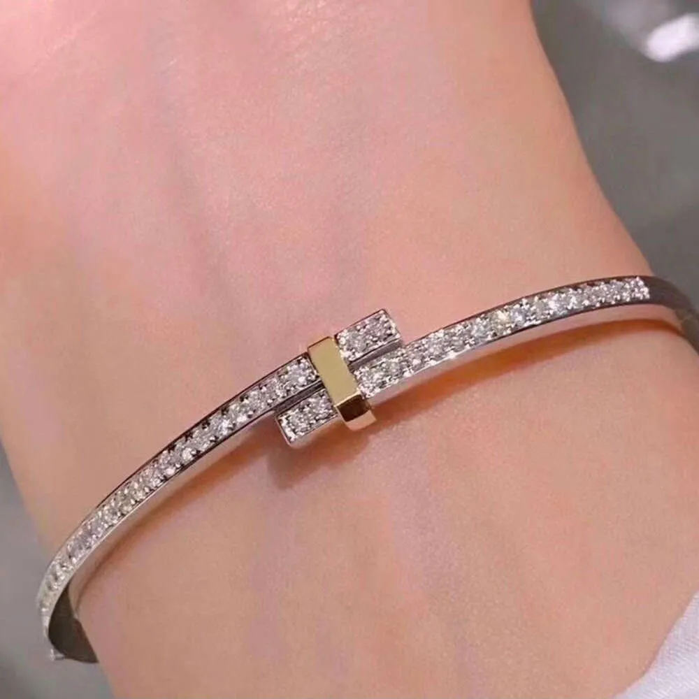 Moda brilhante zircão pulseira acessórios de casamento das mulheres requintado luxo alta qualidade elegante presentes cor crossover 925 prata