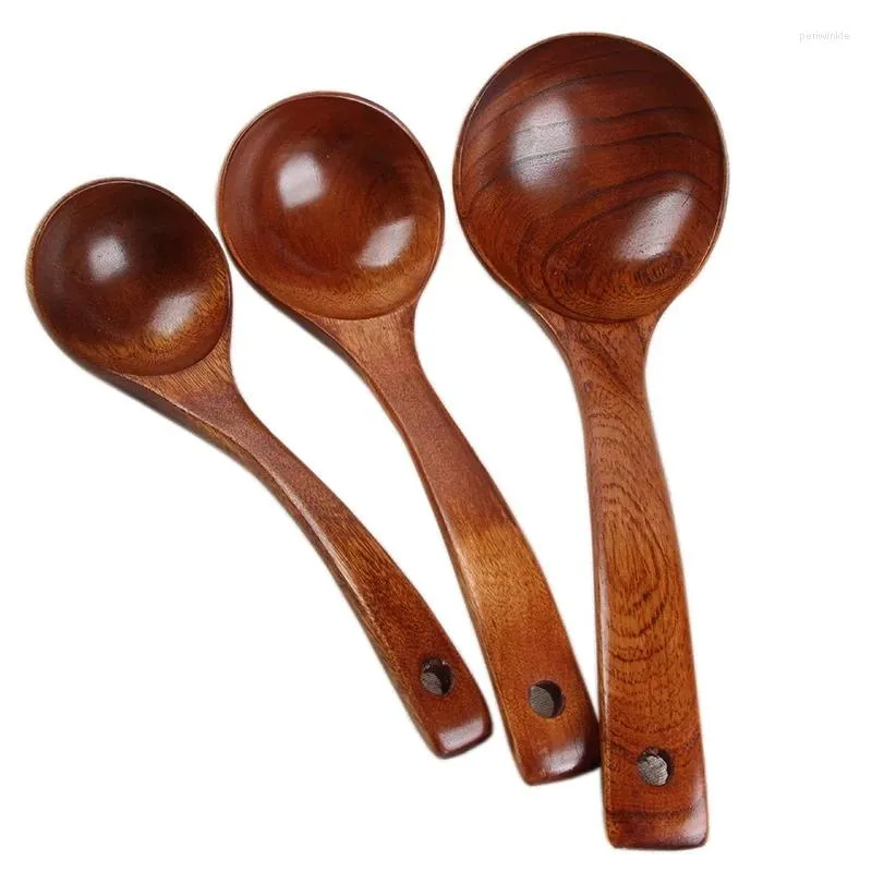 Spoons Big Deal Natural Solid Wood Spoon Dark Wooden Pot