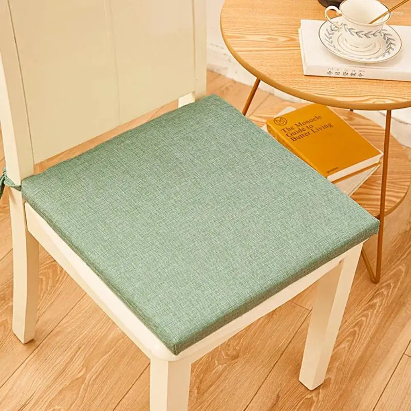 Travesseiro bu cadeira gravata fixa respirável algodão linho sala de estar assento confortável bupad decoração de casa para café