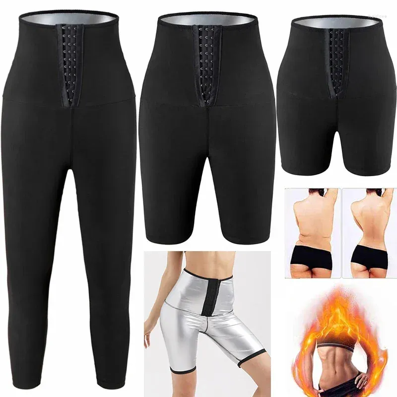 Shapers pour femmes Sauna Shaper Pantalon Corps Plein Effet de Sueur Revêtement Minceur Court Shapewear Entraînement Gym Leggings Fitness Shorts