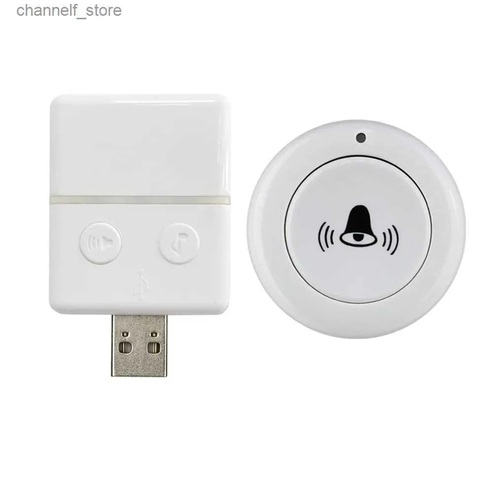 Sonnettes de porte 30 musique 150M sonnette de porte sans fil télécommande étanche USB récepteur de sonnette de porte intelligente télécommande à bouton unique Y240320