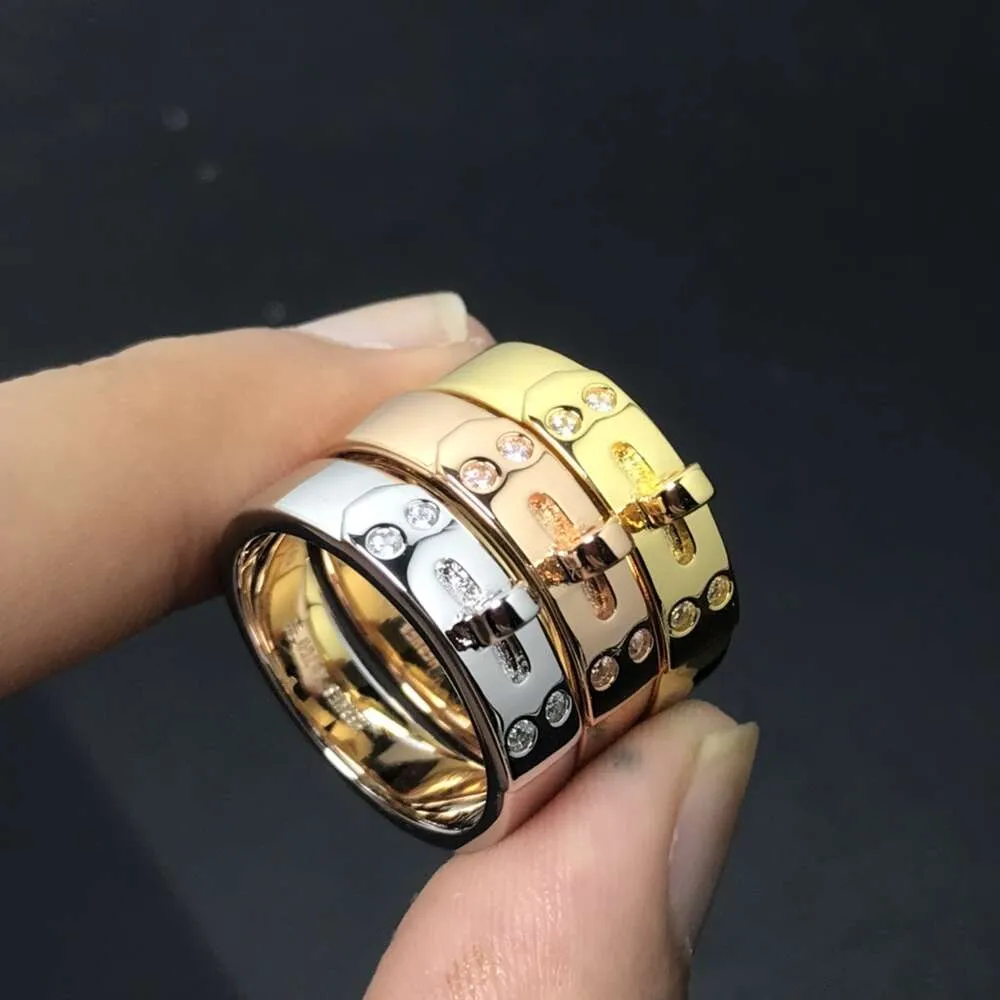 Роскошные ювелирные изделия, кольцо с драгоценными камнями, кольцо Келли с половиной бриллианта, темпераментное покрытие, кольцо из 18-каратного розового золота со свиньей в носу, кольцо для пары