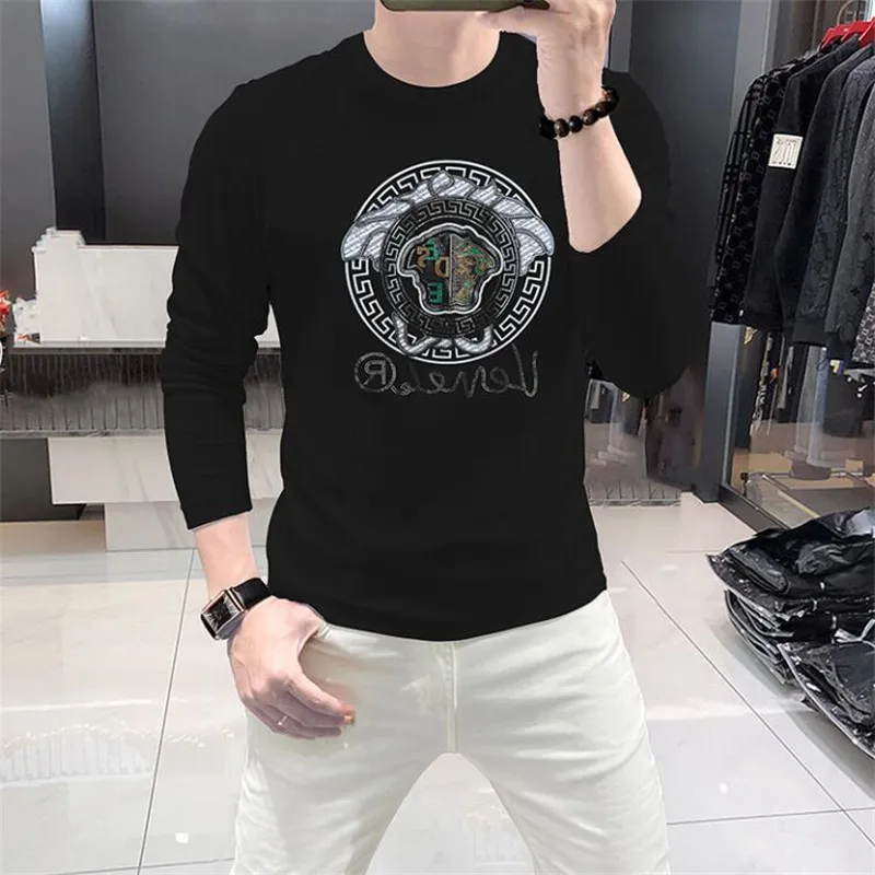 2024 Luxury Mens T Shirt Designer för män Womens Fashion Tshirt med bokstäver Casual Summer Long Sleeve Man Tee Woman Clothing Asian Size M-4XL