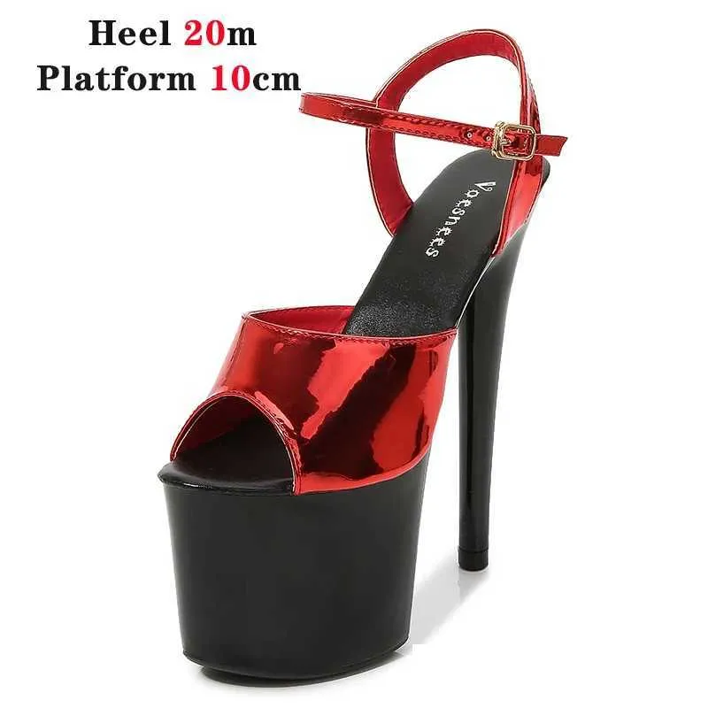 Dress Shoes Stripper Women Sexy Show Sandals 15 17 20 CM High Heels Platform Modern Color Girls Shoe for Party H24032509