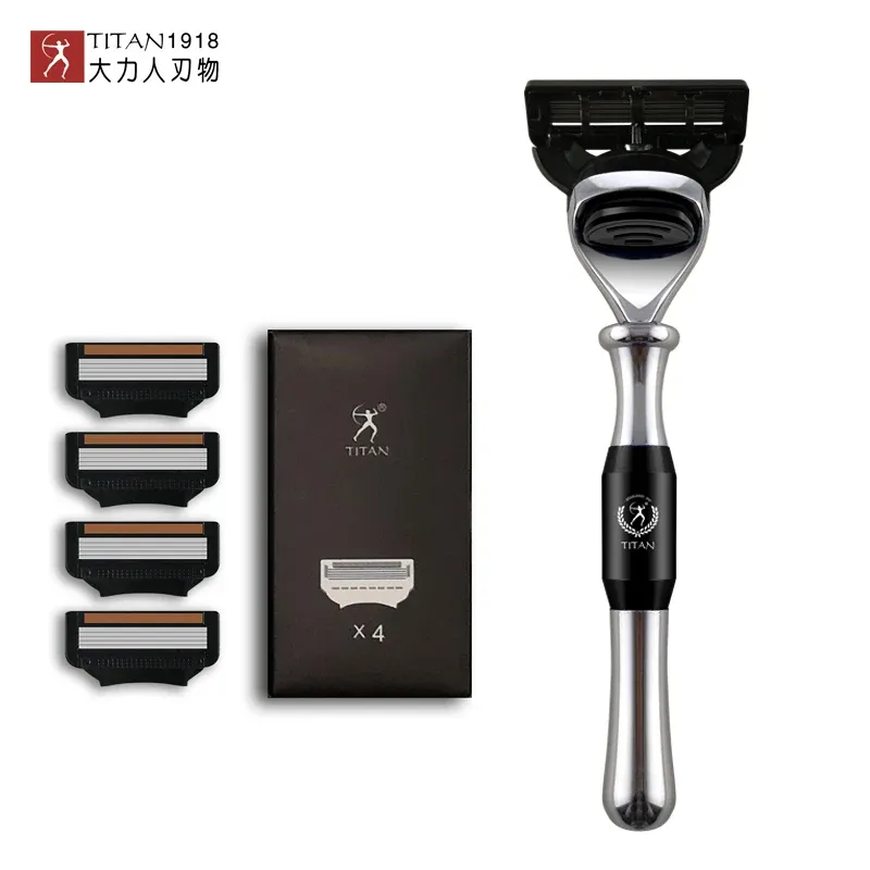 Razor Titan rasoio da barba a 5 lame, rasoio da uomo, prodotti per la rasatura da uomo,