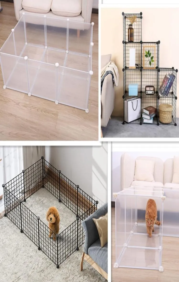 Dog Fences Pet Playpen DIY Animal Cat Crate Cave Multifunctional Sleeping Playing Kennel rabbits guinea pig Cage LJ2012013707291