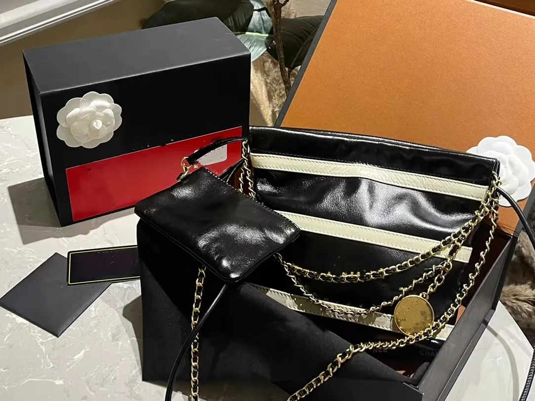 7a Big Pop Fashion Luxury Design Women's Classic Pure Leather Drawstring Mini Garbage Bag Casual Everything Crossbody Bag