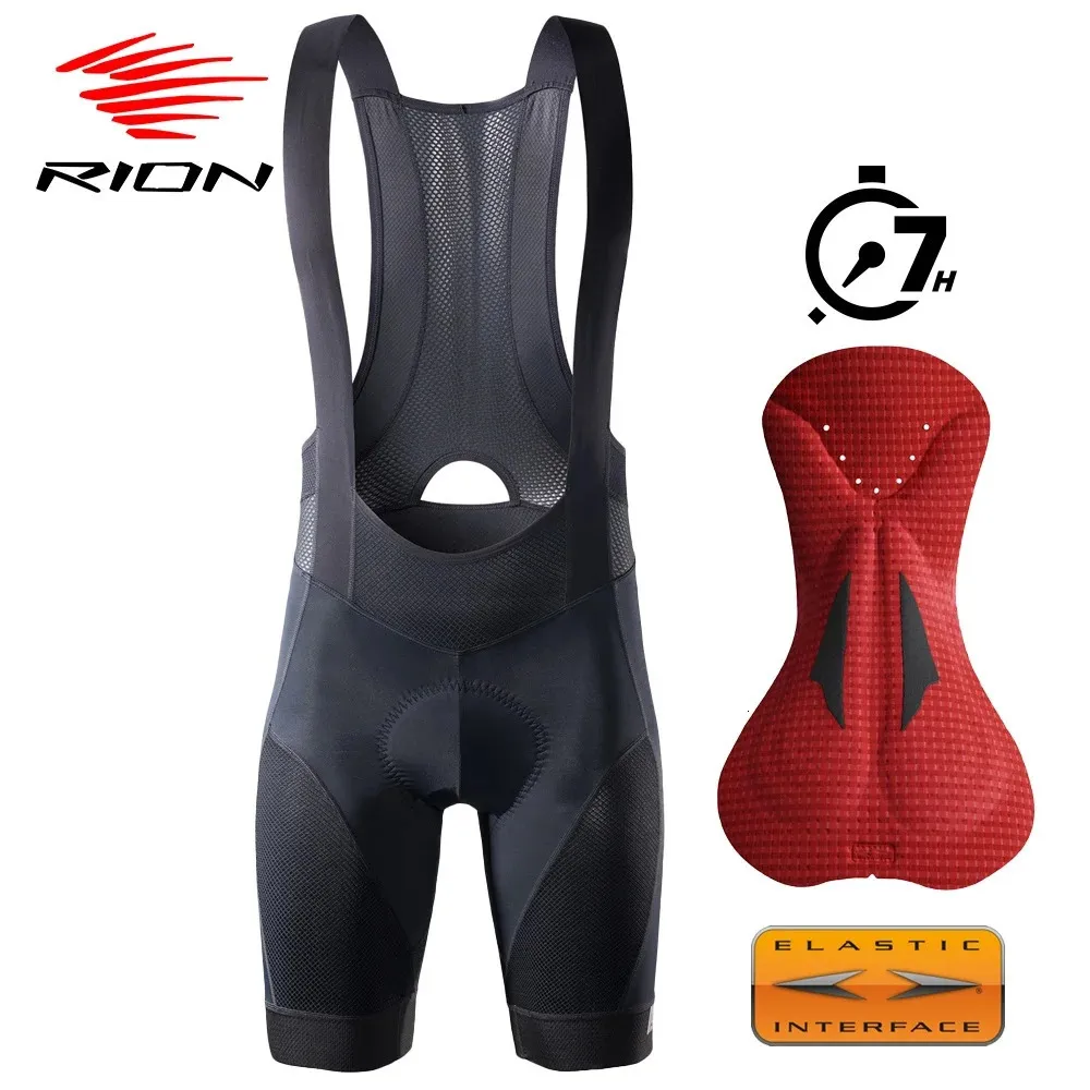 Rion Mens Cycling Shorts Mountain Bike Tights Padded Cykelkläder Elastiskt gränssnitt 7 timmar Långdistansväg Ridning 240315