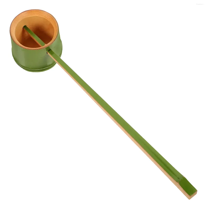 Zestawy naczyń stołowych Bamboo Water Ladle Japoński w stylu Długie uchwyt na ceremonię herbaty w ogrodzie w domu