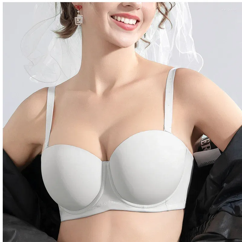 BRAS B C D E F G Stor storlek Sömlös Super Push Up Bh Small Breast for Women Thin Underwear Sexig underkläderkvinna