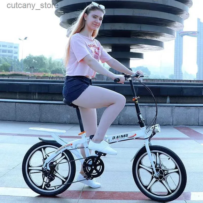 20-Inch Folding Mountain Bike Dual Disc Brakes, Full Suspension