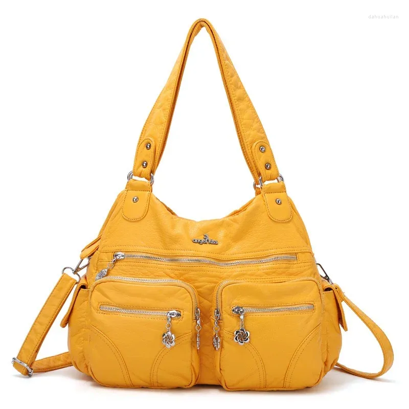 Суть летняя модная тенденция дамская сумочка европейская сумка с одной плечой PU Slant Fold Bags для женщин 2024 Sequined Ruched