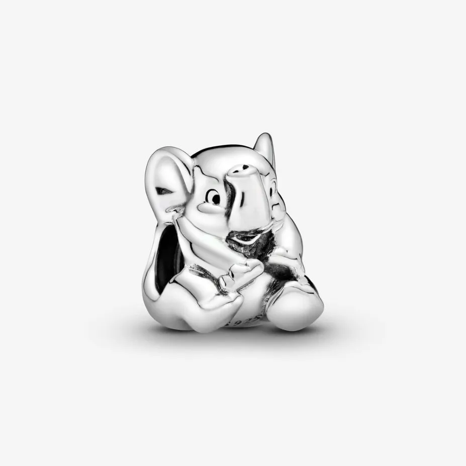 100% 925 Sterling Silver Lucky Elephant Charms Fit originale europeo braccialetto di fascino moda donna gioielli di fidanzamento di nozze Acces2265