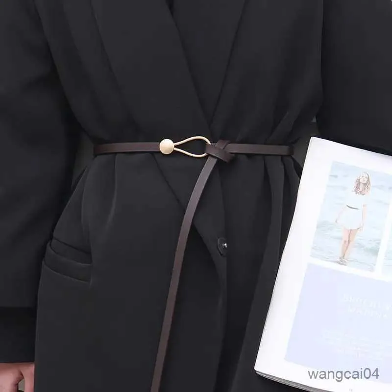 Cintos de cintura fina feminino decorativo casaco terno elegante e versátil vestido preto camisa camisola cintura cinching pequeno cinto