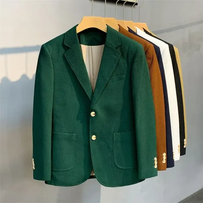 2023 nueva marca de otoño para hombre Blazers casuales moda de primavera negocios chaqueta de traje delgada chaqueta para hombre ropa de boda