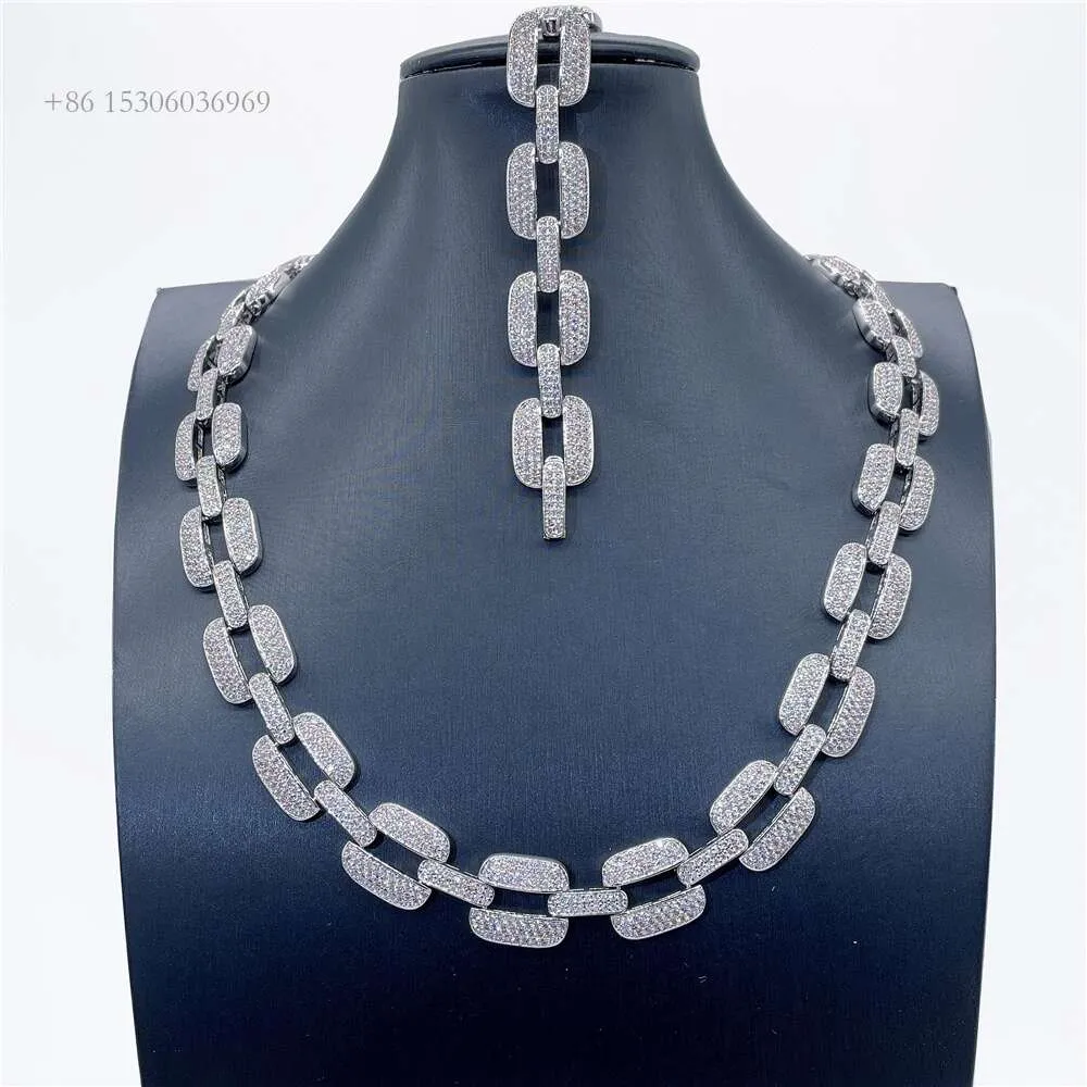 Collier ras du cou plaqué or VVS Moissanite diamant gravé, certificat GRA, bijoux en argent