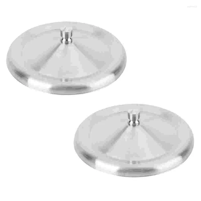 Canecas 2 PCs Aço inoxidável Tampa de tampa Caps de vedação Caps de copo à prova de poeira