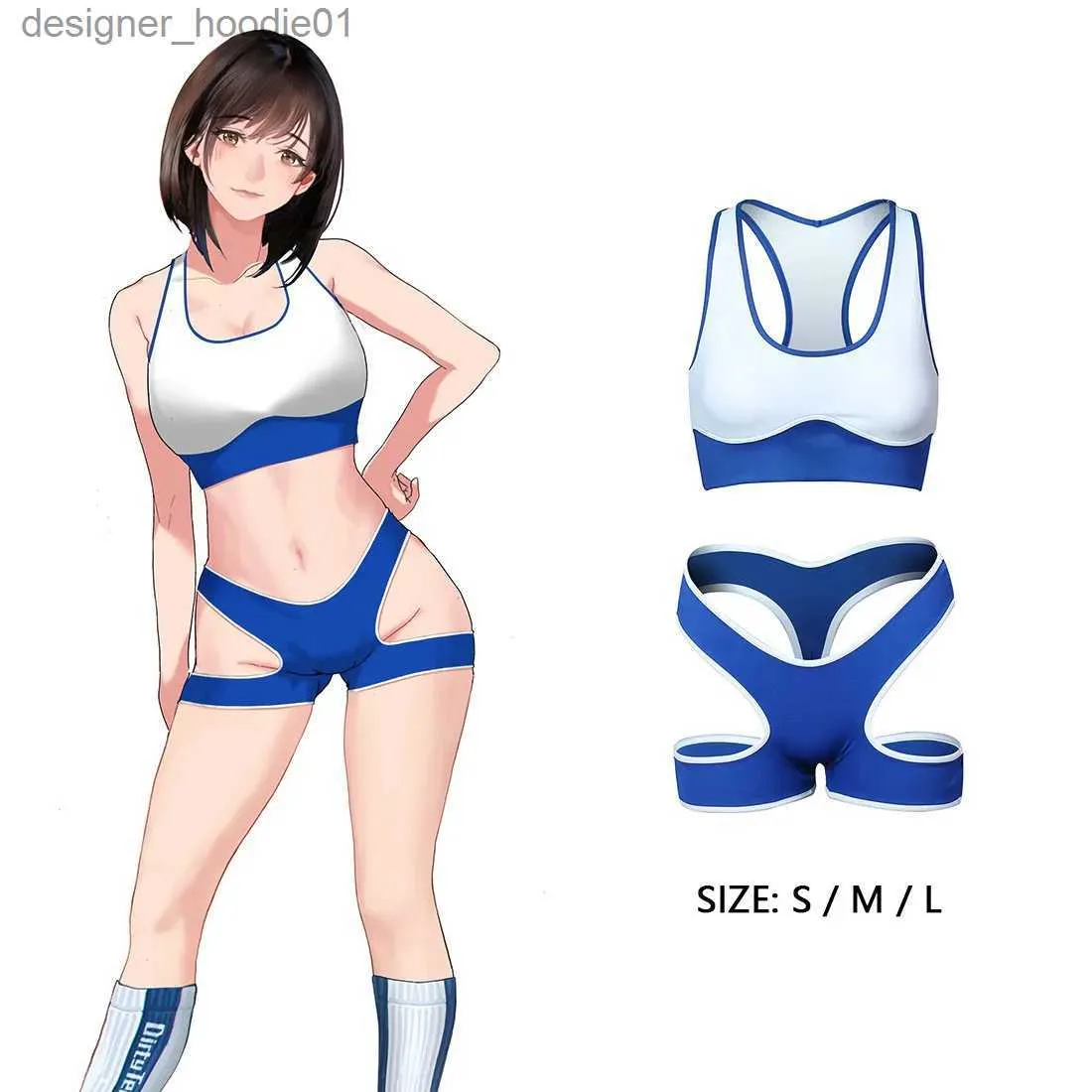 cosplay Anime Costumes Japanese high school gym set cosplay sportswear gym attire JK uniform hollow sports swimsuit bikini setC24320