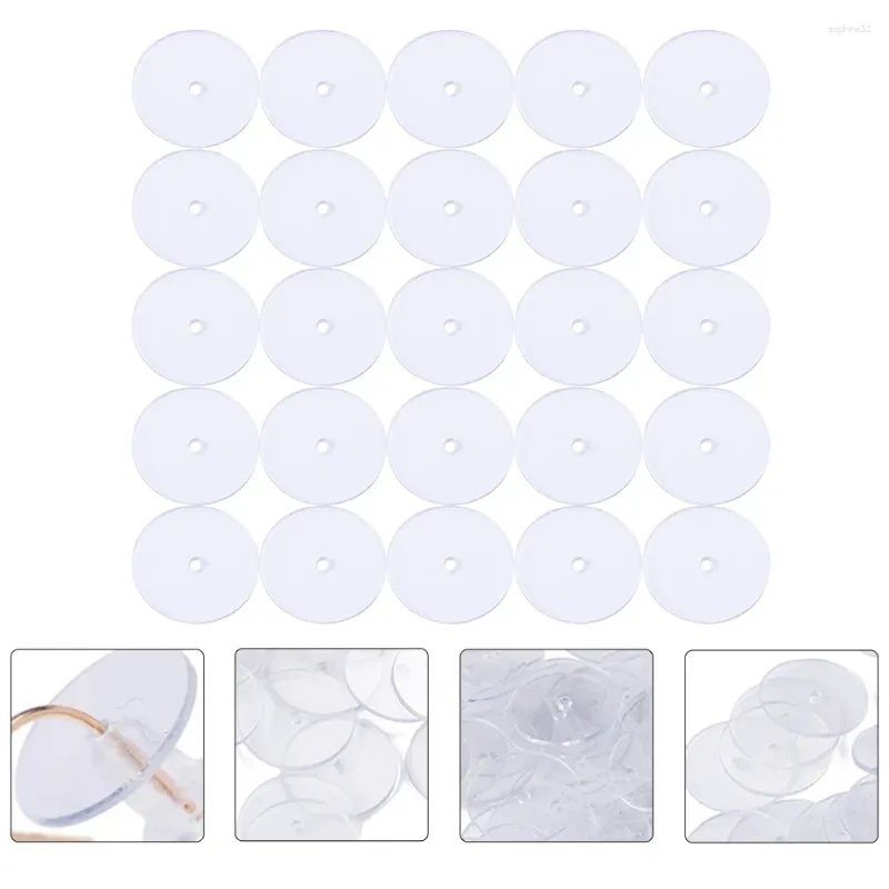 Cadeau cadeau 100pcs boucle d'oreille pratique dos de sécurité en plastique bouchon de bouchon arrière