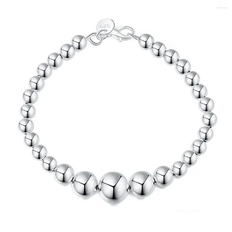 Link Bracelets 925 Sterling Silver Ball Shape Beads Popcorn Bracelet For Women Wedding Engagement Party Fashion Jewelry