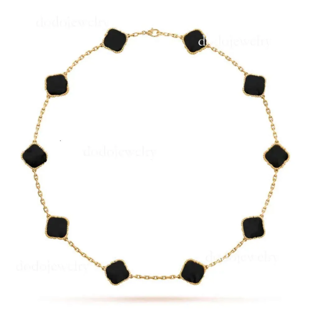 10 motief ketting diamanten kettingen ontwerper voor vrouwen goud vergulde schelp 4/klavertje vier ketting mode-sieraden kerstcadeau