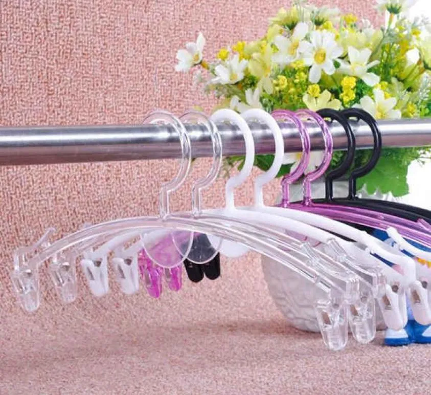 Transparent plastic fashion panty hanger thickened bra hanger with clip special underwear hanger for clothing store6935230