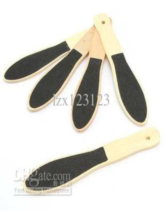 ملفات الكعب الخشبية foot for pedicure nail art double -side file callus remover wood handle 869780