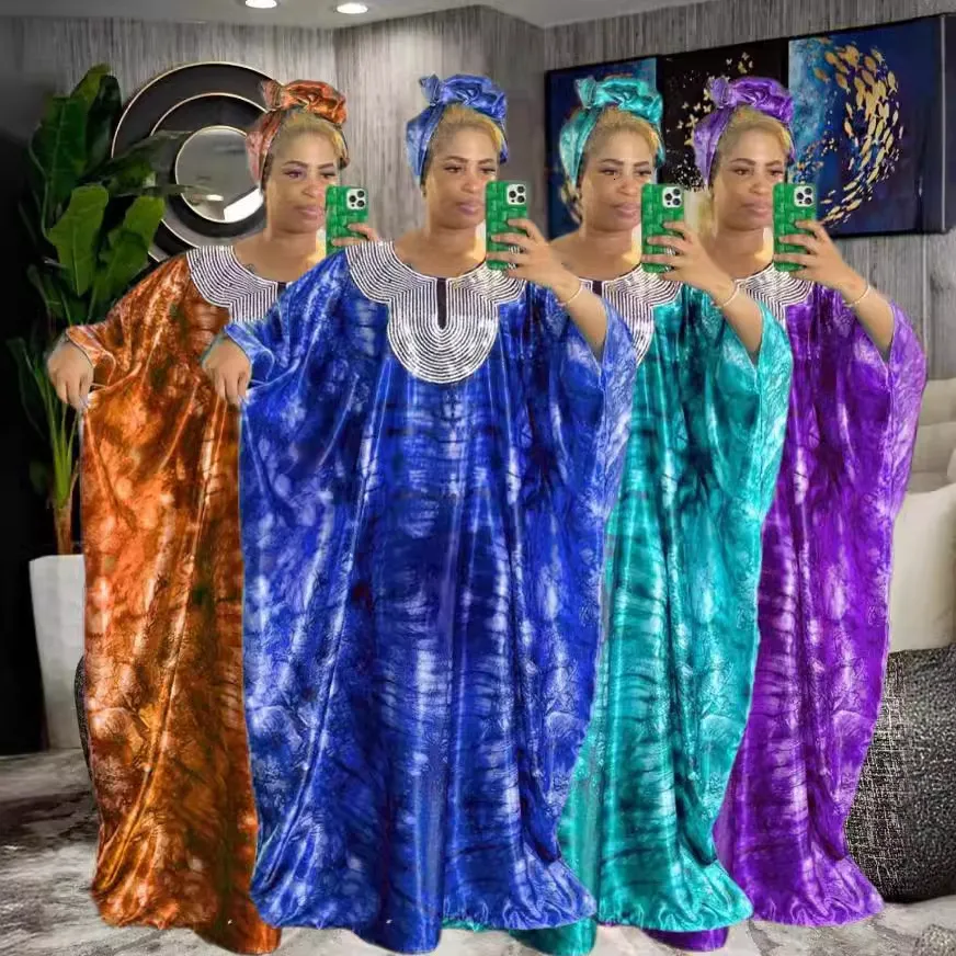 Roupas étnicas Vestidos longos africanos para festa de casamento Top Quality Turquia Tamanho Livre Bazin Riche Dashiki Robe 230818