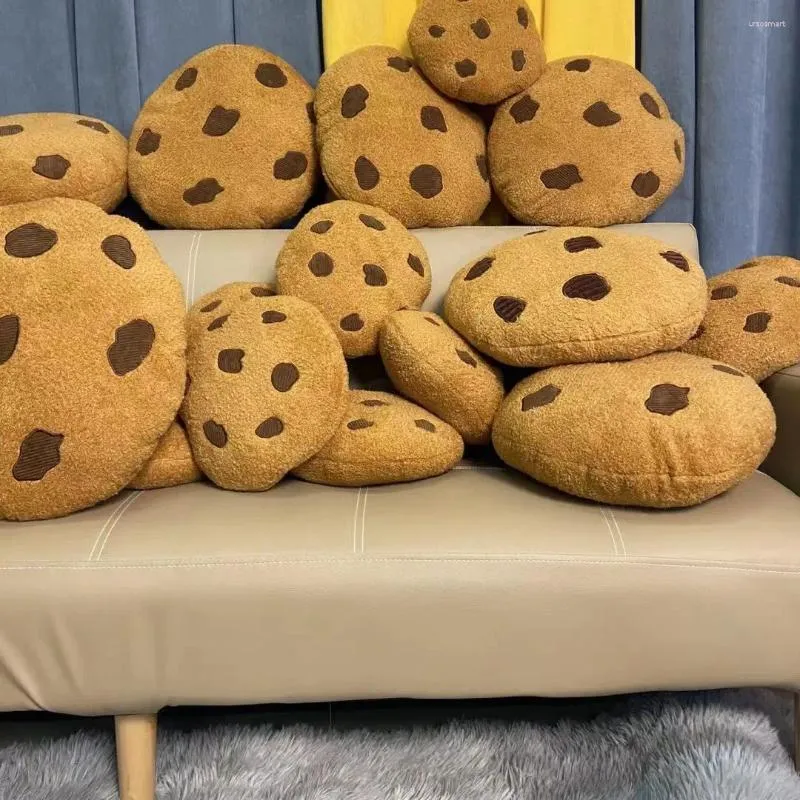 Oreiller Kawaii Simulation de biscuits en peluche, jouet réaliste doux rempli de pépites de chocolat, cadeau pour enfant, ornements de canapé, cadeaux