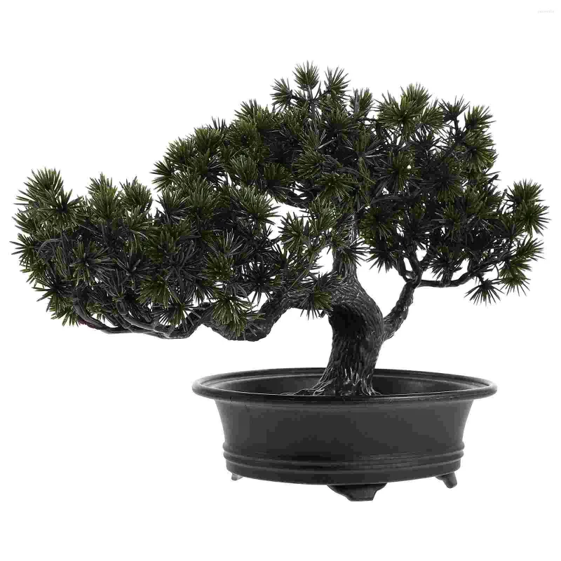 Decoratieve bloemen kunstplanten gesimuleerde bonsai bureauboom kleine nep-pot voor huisdecoratie binnen grenen