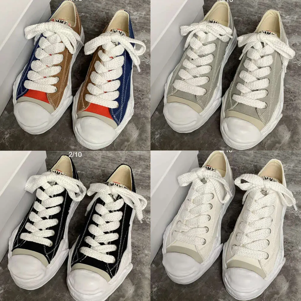 Mihara Yasuhiro Maison Japanese 2024 Brand Peterson OG Sole Low Cut Men Women Designer Casual MMY Black White Canvas Shoes Fashion Goes with Everything Fashion trend