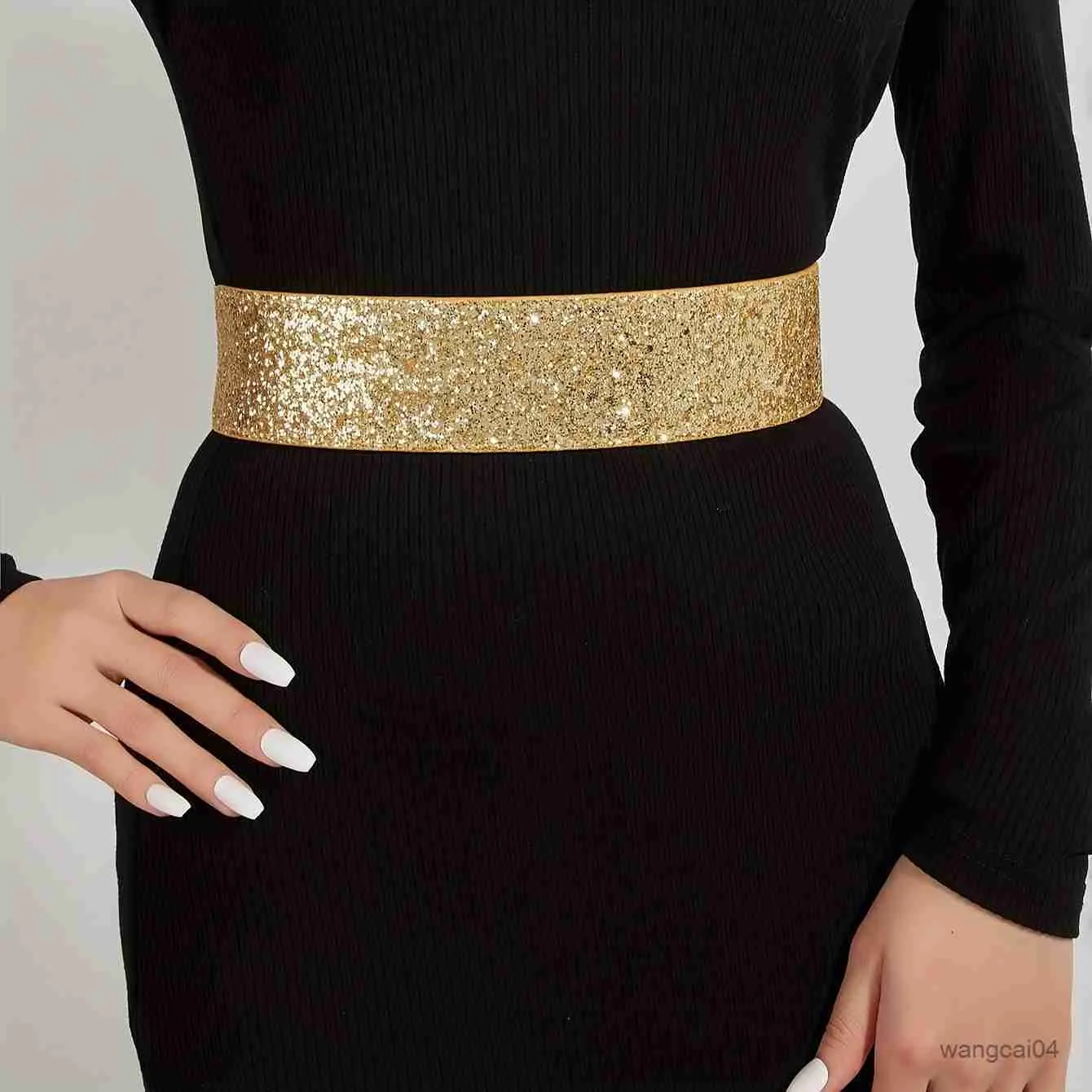 green emerald velvet dress Dawn’s Unfolding Gold & Ivory Chain Belt