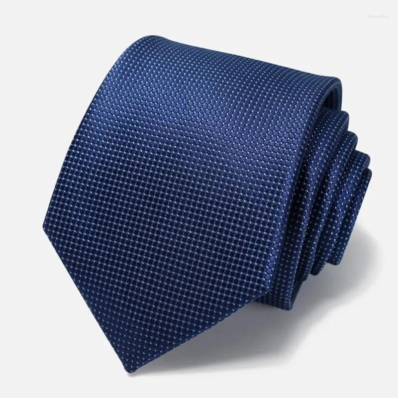 Bow Ties marka Deep Blue o szerokości 8 cm dla mężczyzn Wysokiej jakości biznesowy zamek krawat Formalny kombinezon poliestrowy jedwabne pudełko na prezent