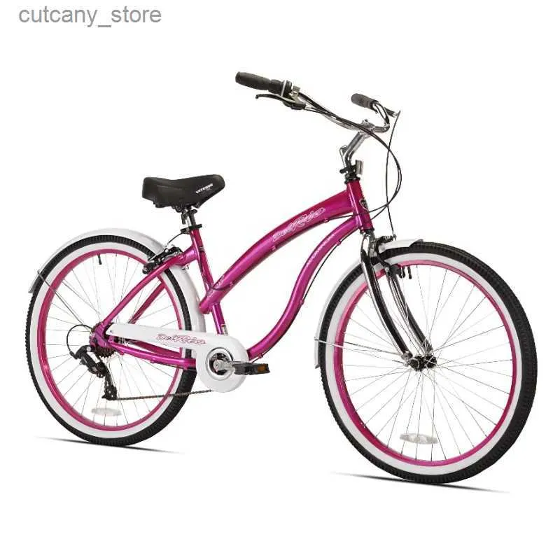 Rowery jazdy Kent 26 del Rio Womens Cruiser Bike Magenta Rowerc Road Rower Rower Rowers Rowers L240319